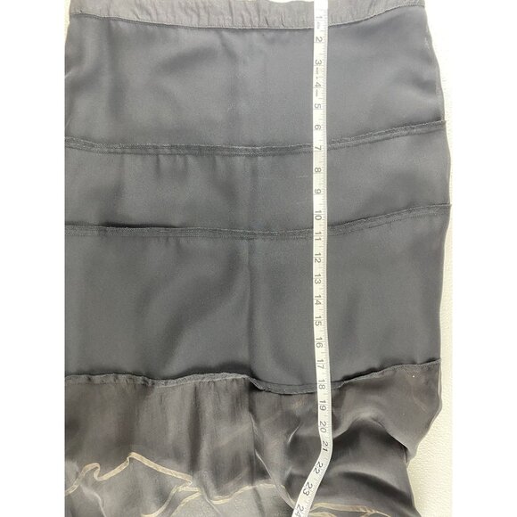 Robert Rodriguez Asymmetrical Black Tan Fairy Boho Chic Layered Ruffle Skirt 4 - Picture 6 of 7